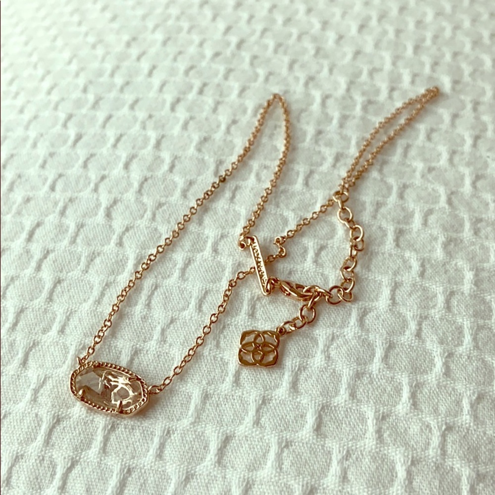 Kendra scott rose gold necklace